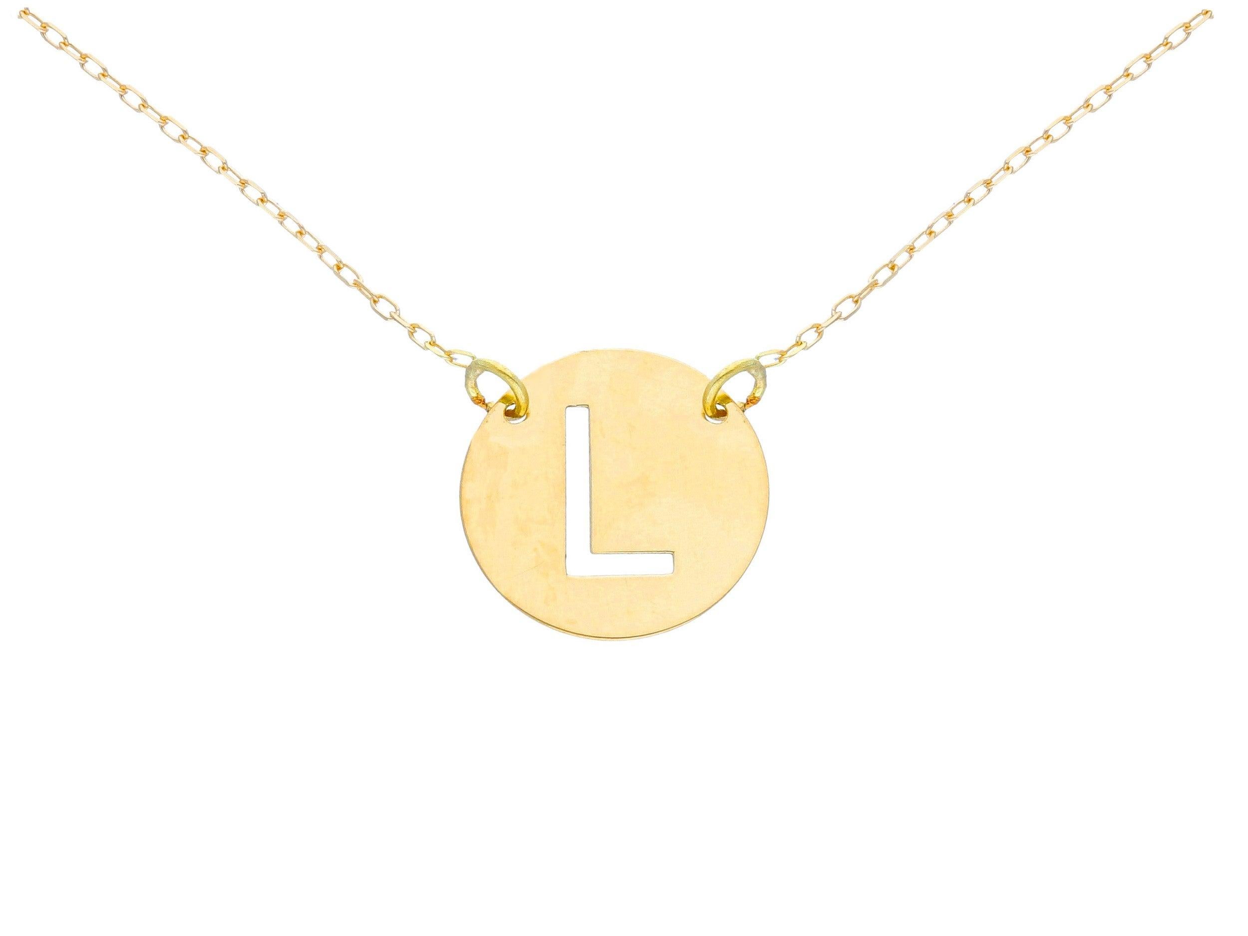 Alphabet Letter A 18k Gold Chain Pendant For Sale 1