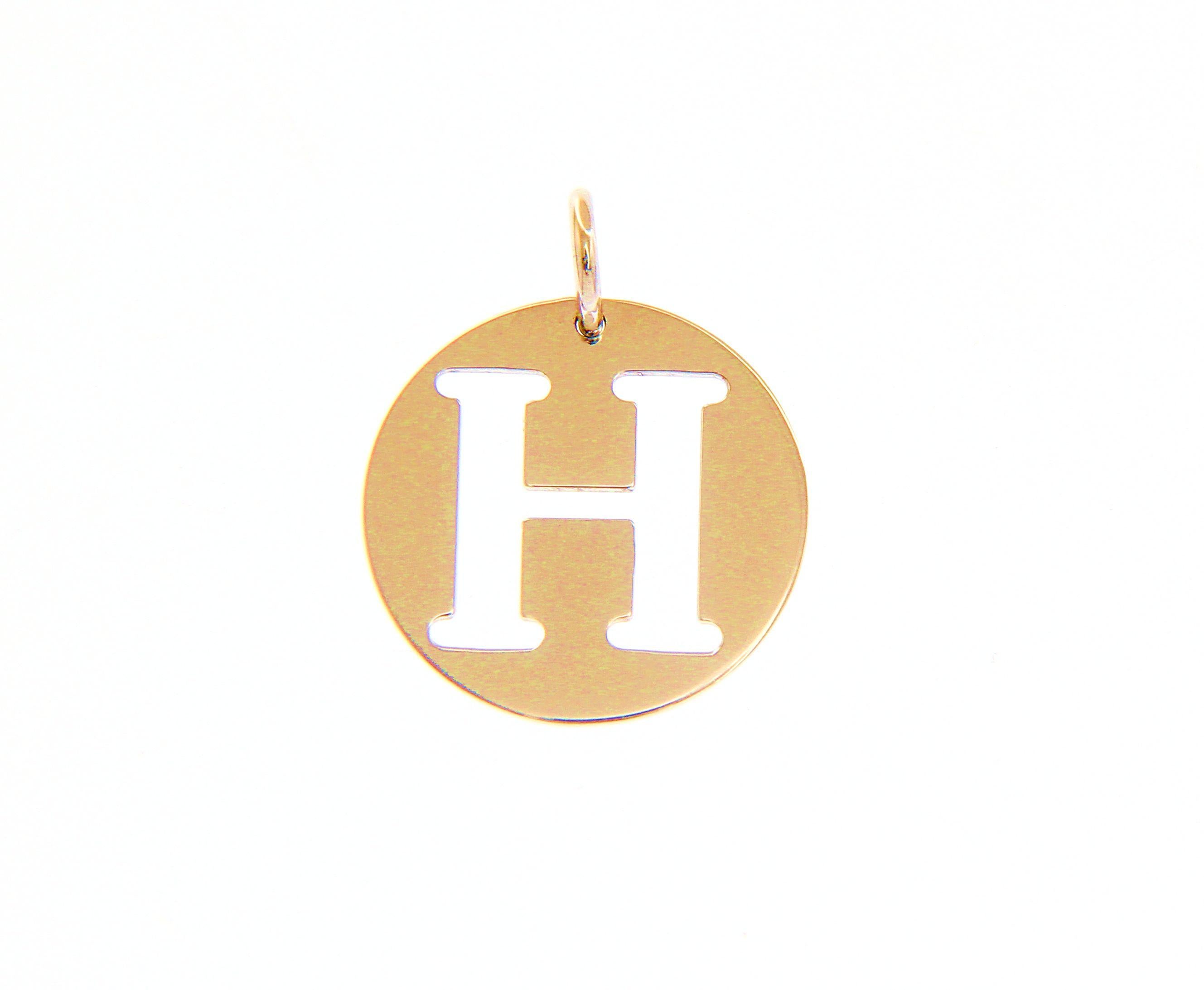 Alphabet Letter A 18k Yellow Gold Chain Pendant For Sale 4