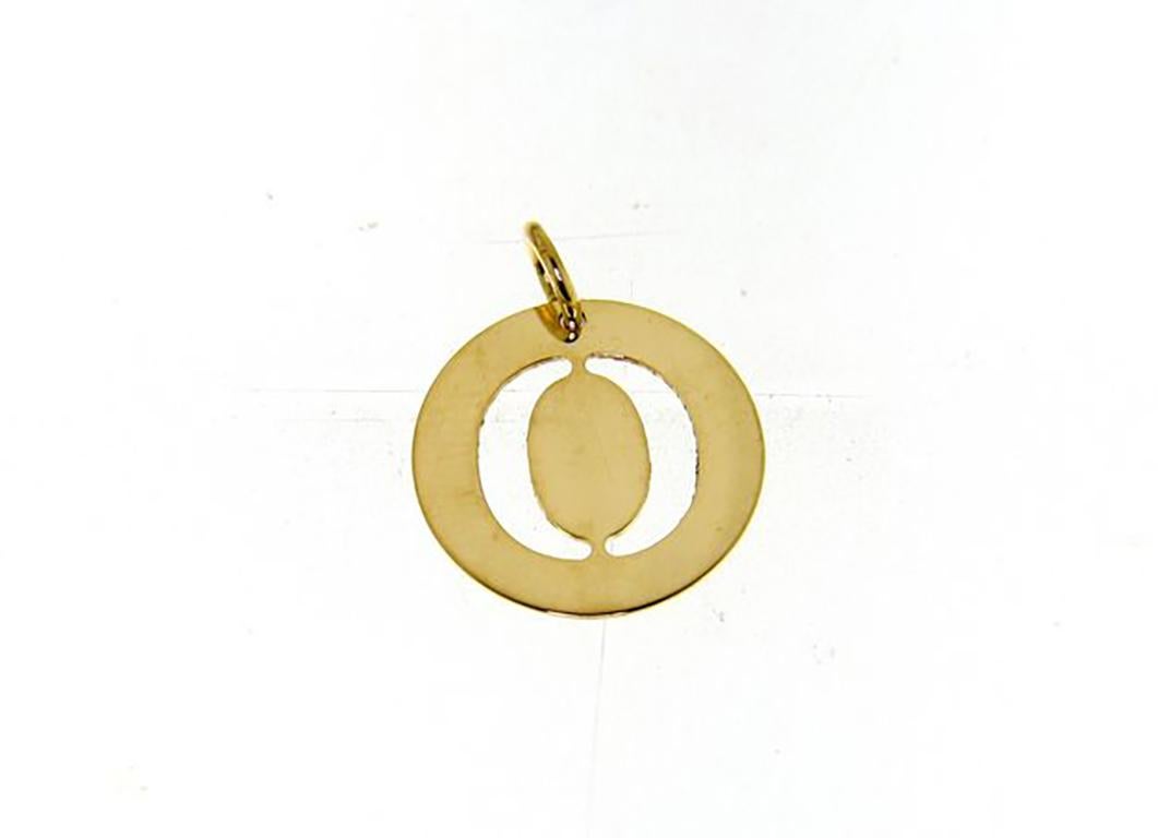Alphabet Letter A 18k Yellow Gold Chain Pendant For Sale 10