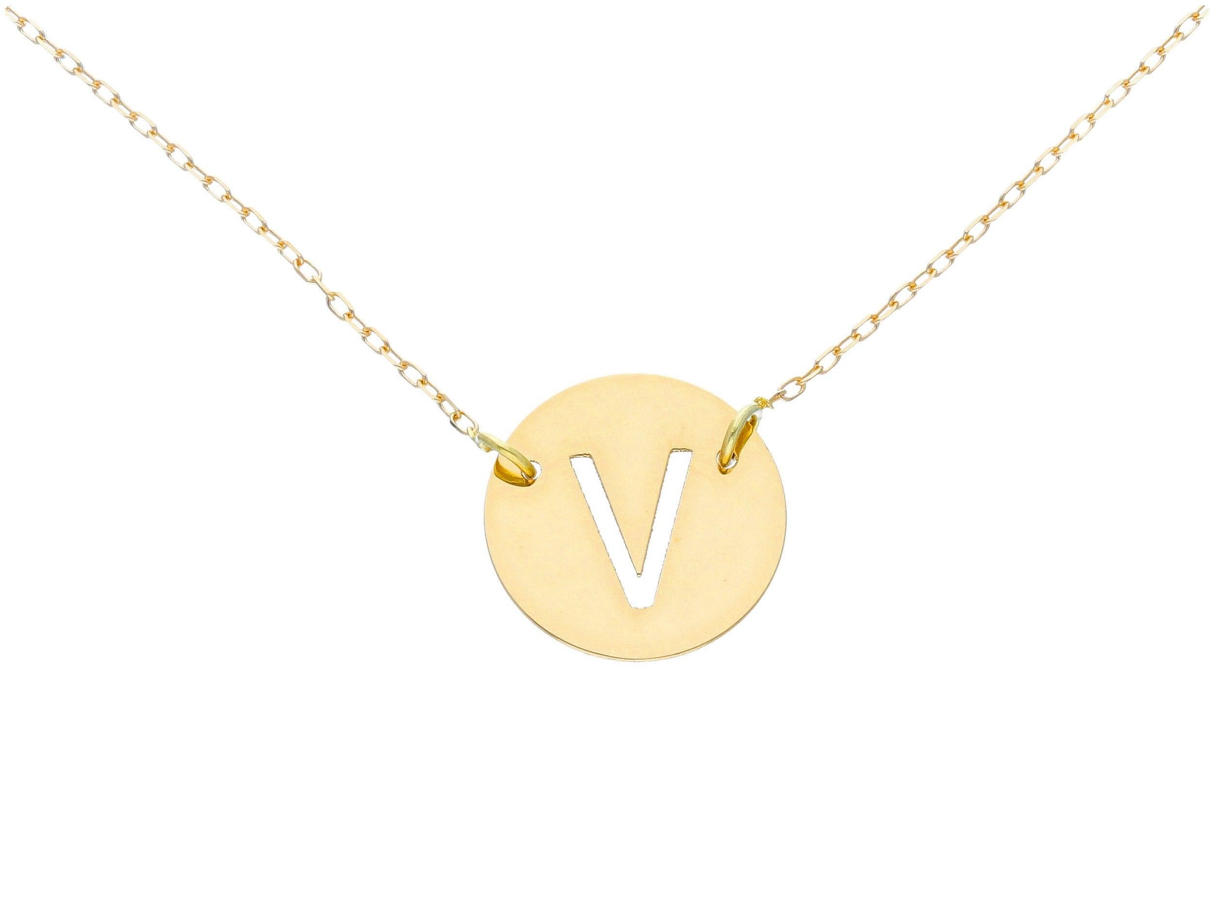 Alphabet Buchstabe B 18k Goldkette Anhänger 7