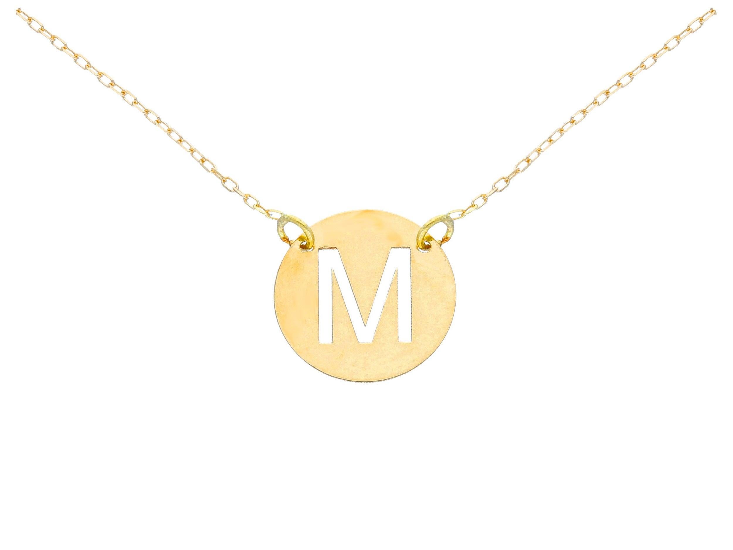 Women's or Men's Alphabet Letter B 18k Gold Chain Pendant For Sale