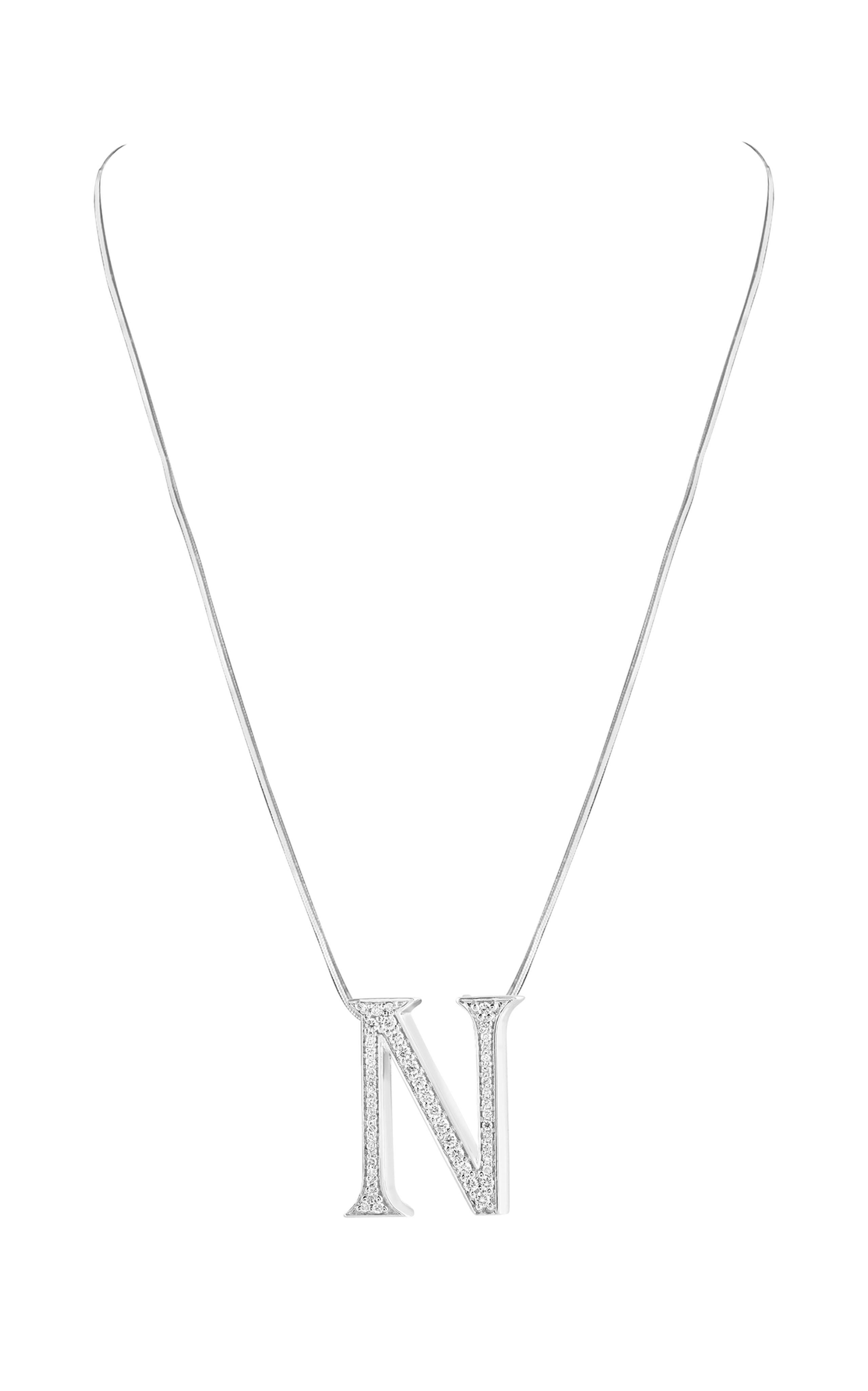 Round Cut Alphabet 'N' Bag Bijoux with Natural Diamonds For Sale