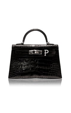 Alphabet 'P' Bag Bijoux with Natural Diamonds