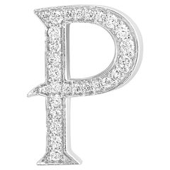 Alphabet 'P' Bag Bijoux with Natural Diamonds