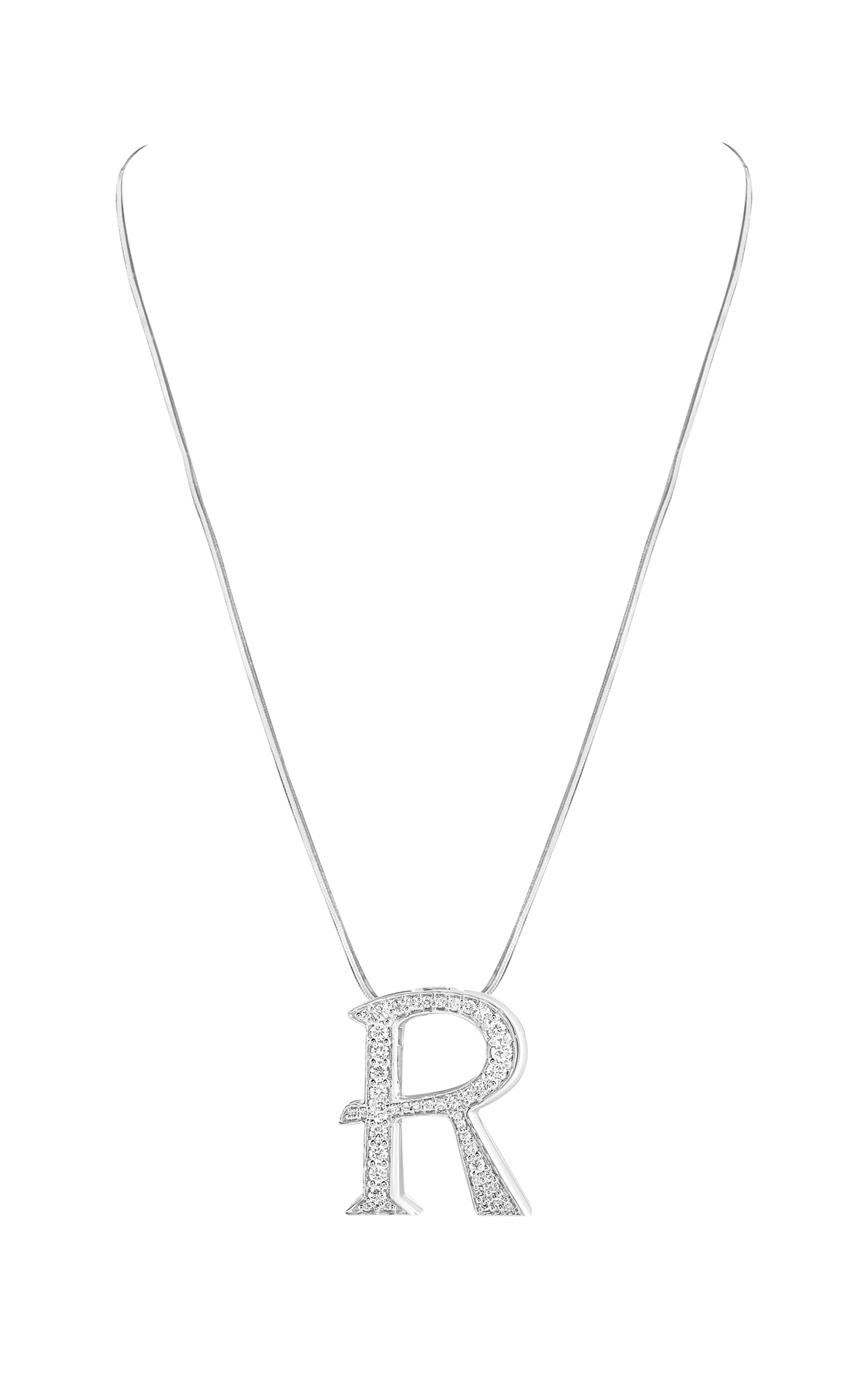 Taglio rotondo Borsa Bijoux Alfabeto 'R' con diamanti Nature in vendita