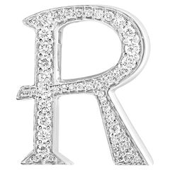 Alphabet 'R' Bag Bijoux with Natural Diamonds
