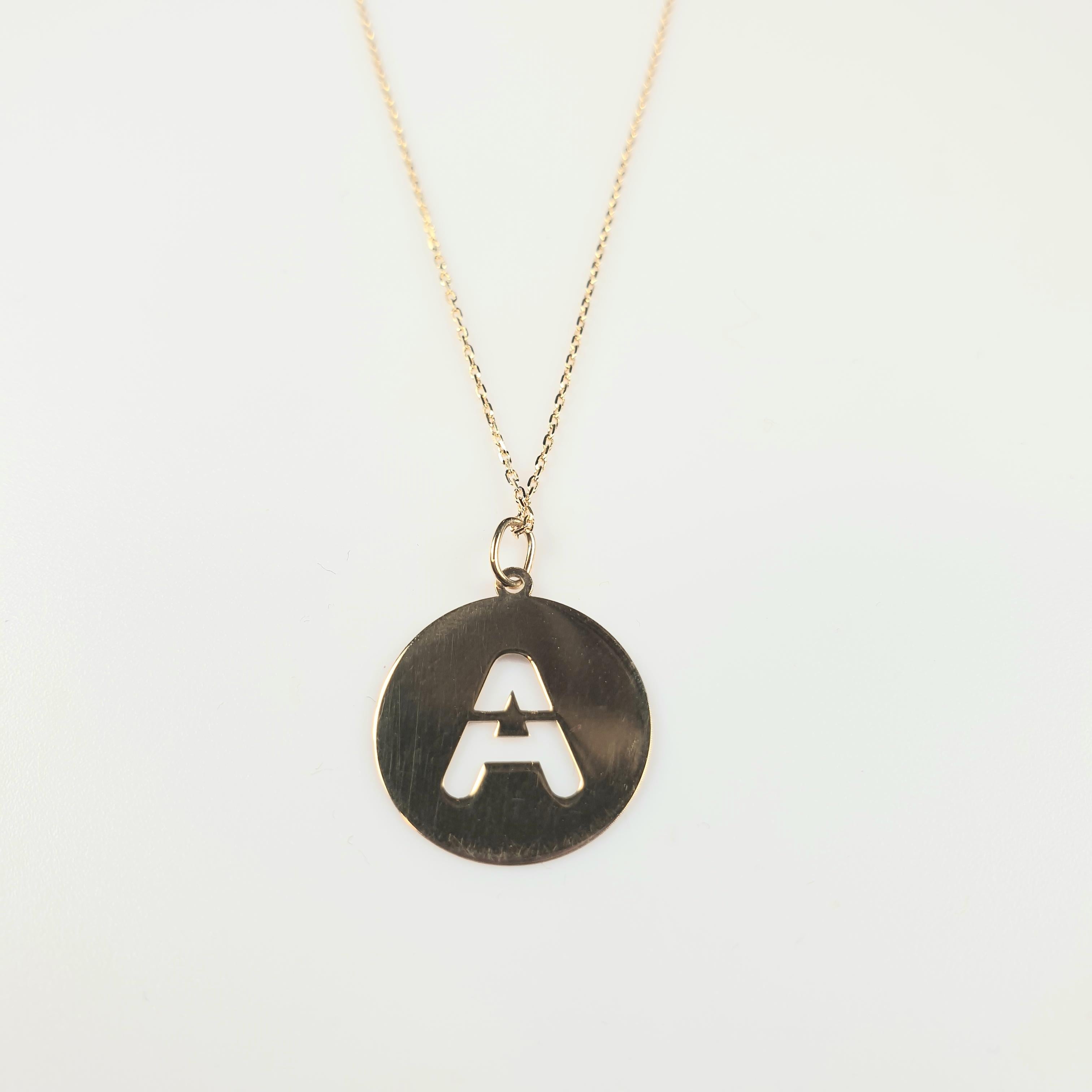 Women's or Men's Alphabet Token B Necklace 18 Karat Gold, Options White, Yellow and Rose Gold For Sale