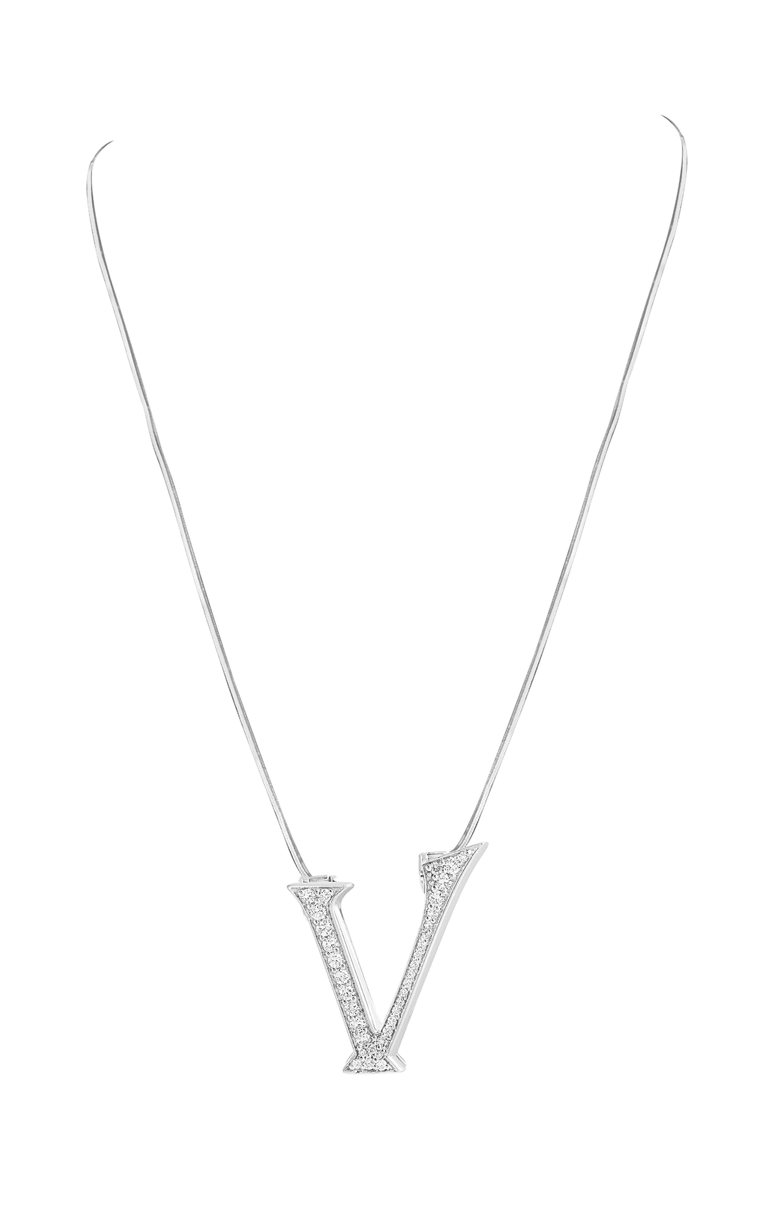 Taille ronde Alphabet 'V' Bag Bijoux avec diamants naturels en vente