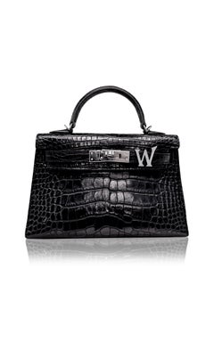 Alphabet 'W' Bag Bijoux with Natural Diamonds