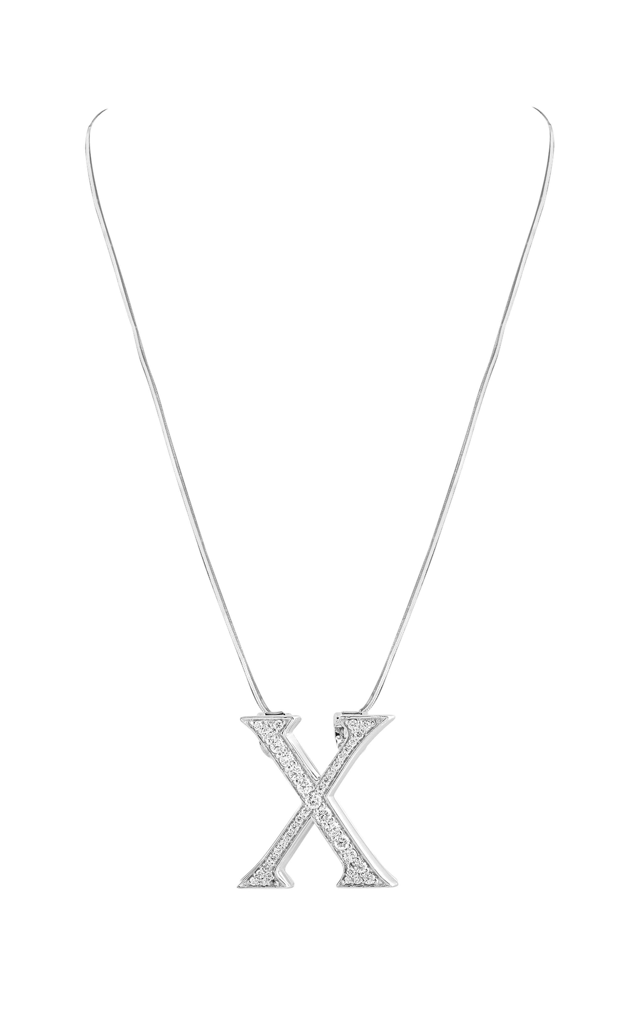 Round Cut Alphabet 'X' Bag Bijoux with Natural Diamonds For Sale