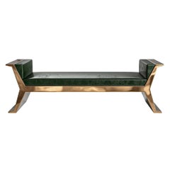 "Alphacute" Bench with Bronze, Handcrafted, Istanbul