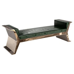 "Alphacute" Bench with Bronze, Handcrafted, Istanbul