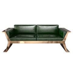 "Alphacute" Sofa with Bronze, Handcrafted, Istanbul