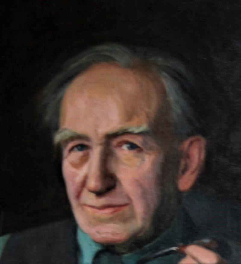 Porträt von Eugene Higgins, 80 Jahre alt. (Amerikanische Moderne), Painting, von Alphaeus Philemon Cole