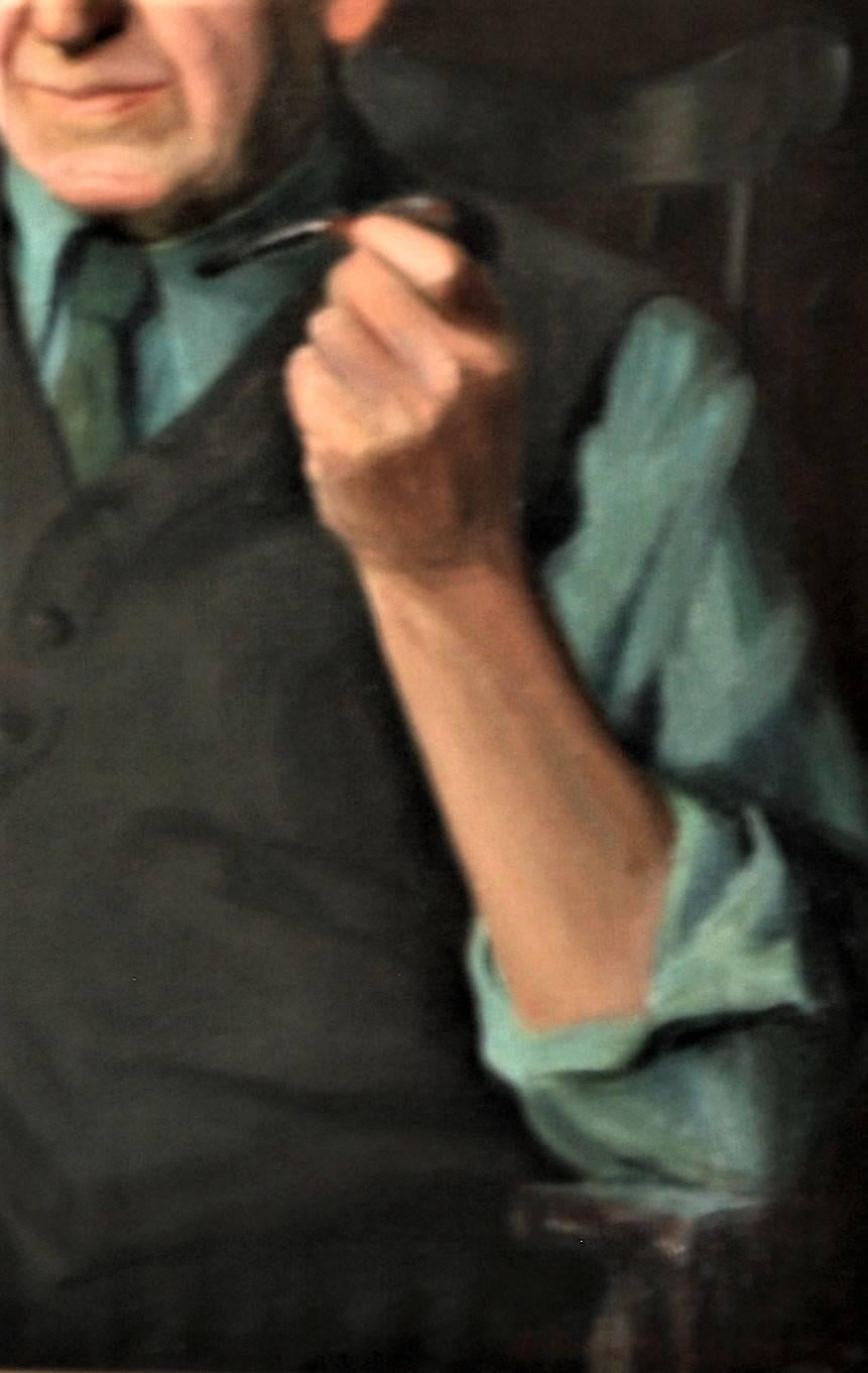 Porträt von Eugene Higgins, 80 Jahre alt. (Schwarz), Portrait Painting, von Alphaeus Philemon Cole