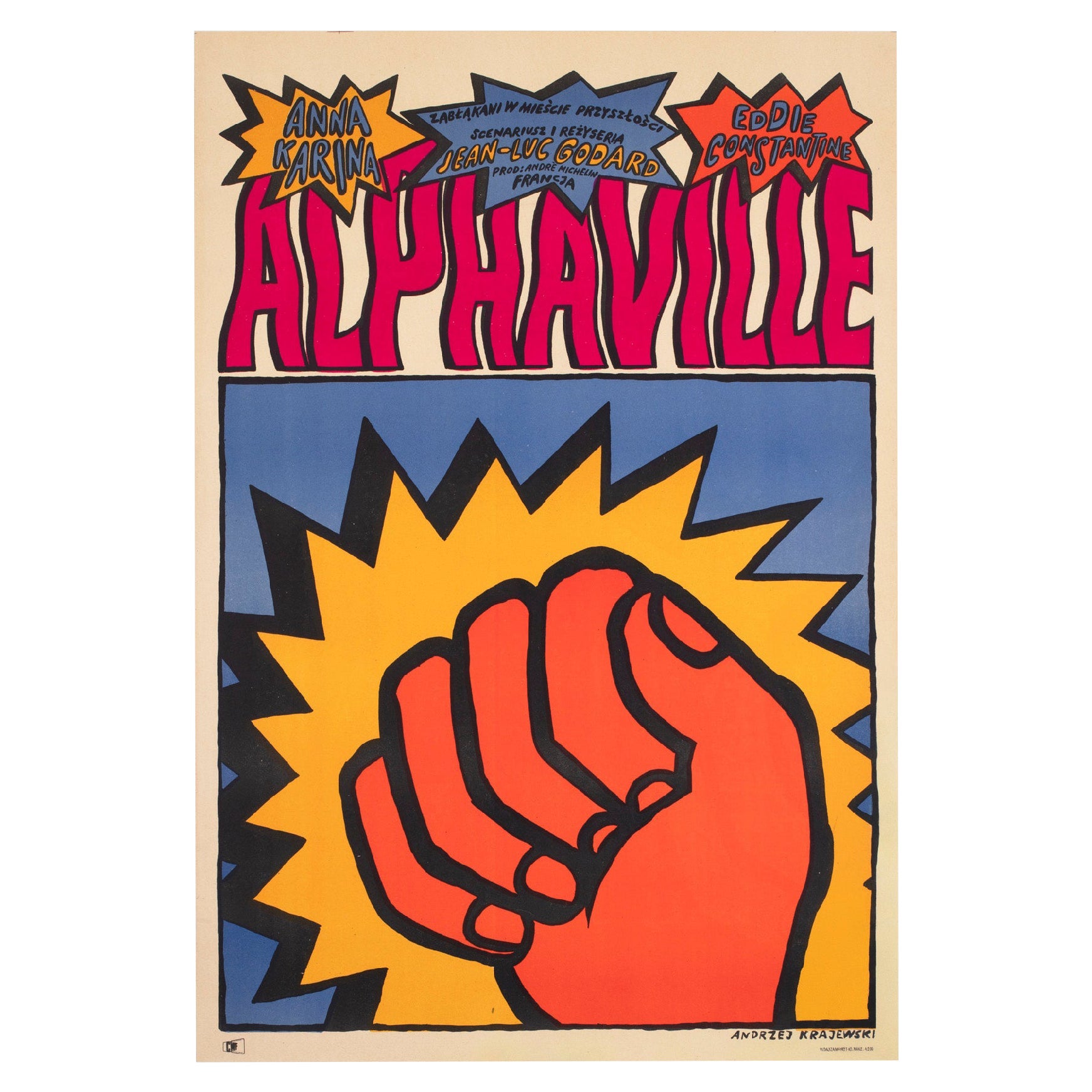 Alphaville 1965 Polnisch A1 Filmplakat, Andrzej Krajewski im Angebot