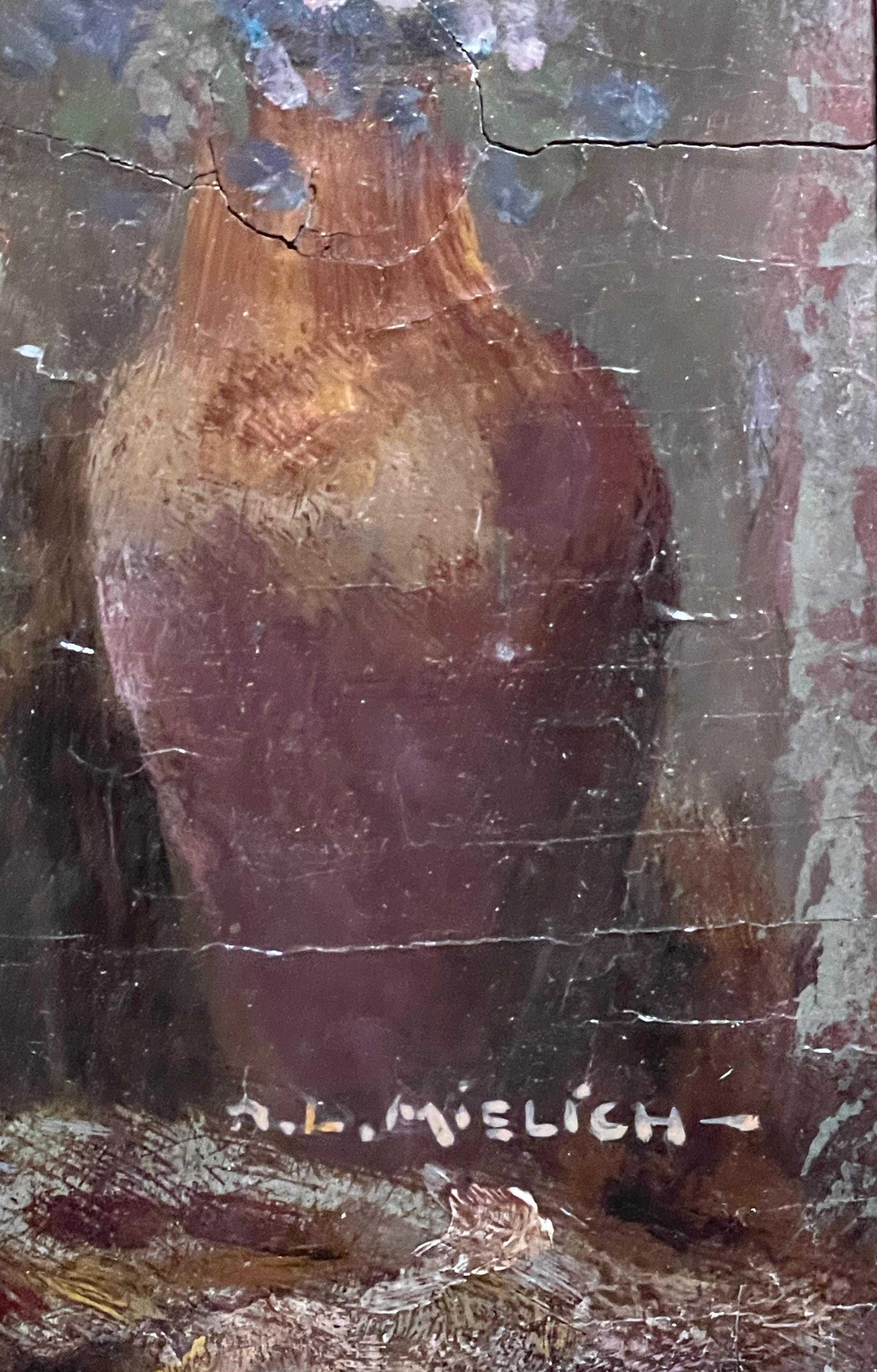 Scena orientalista - Portrait Painting Grigio di Alphons Leopold Mielich