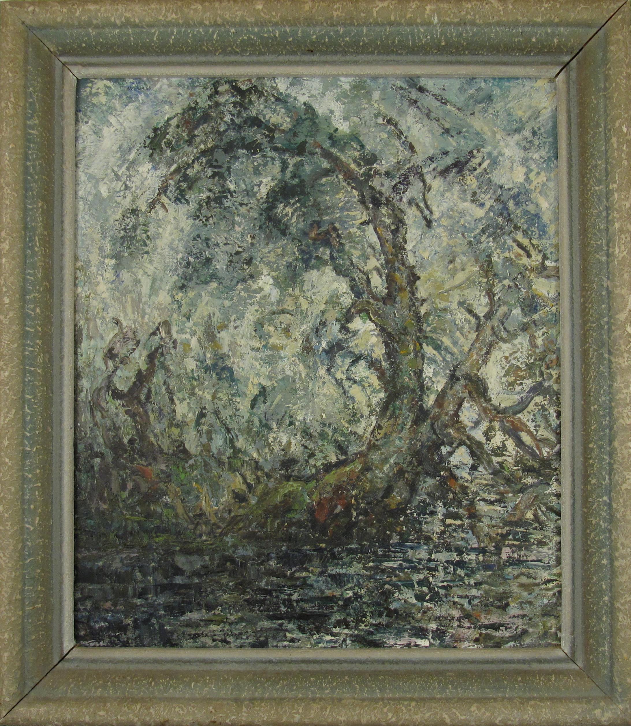 Alphons Müller (1898-1955) – Wrath of the Wind - Oil Painting 1940 Switzerland