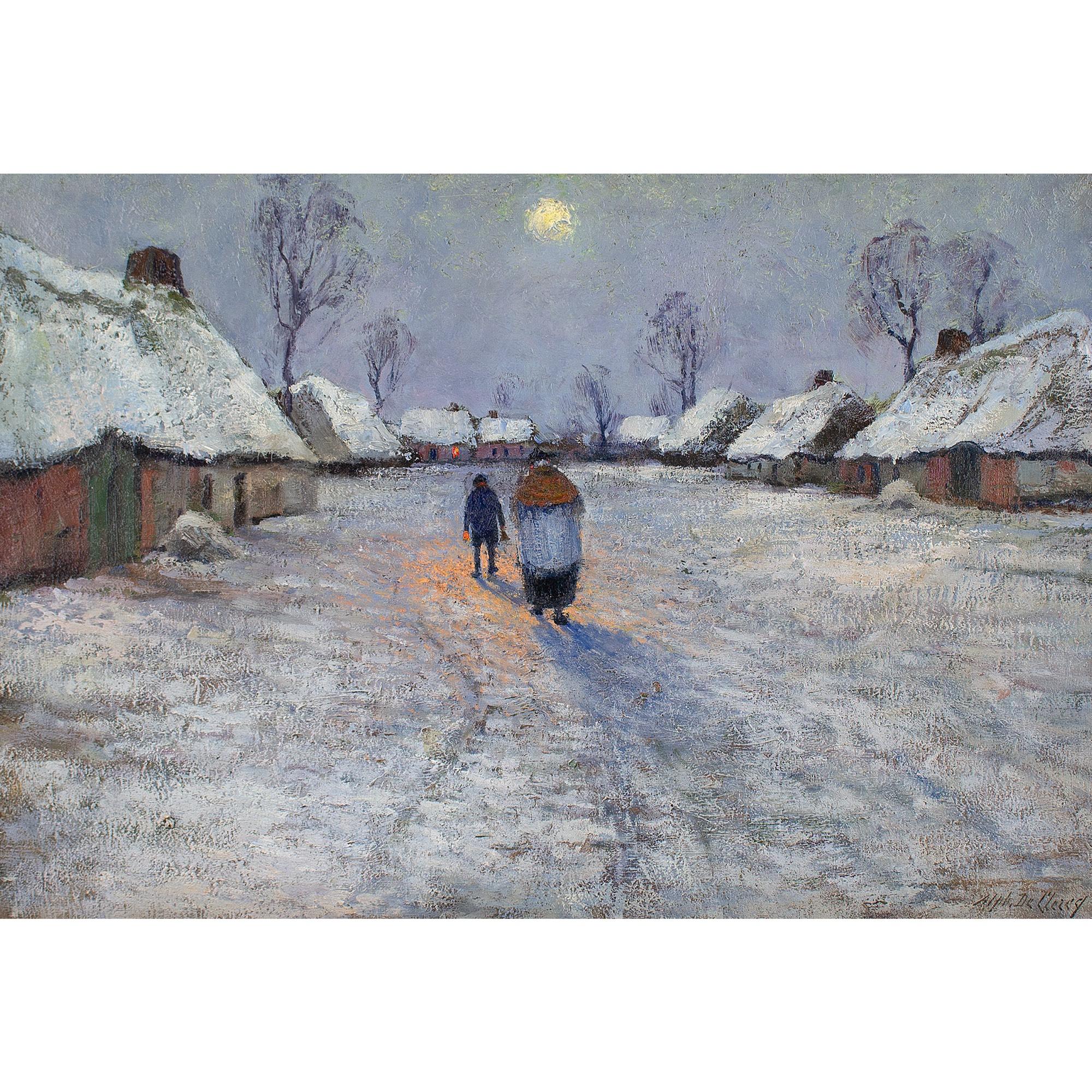 Alphonse De Clercq, Il ritorno del prete, Pittura a olio 1