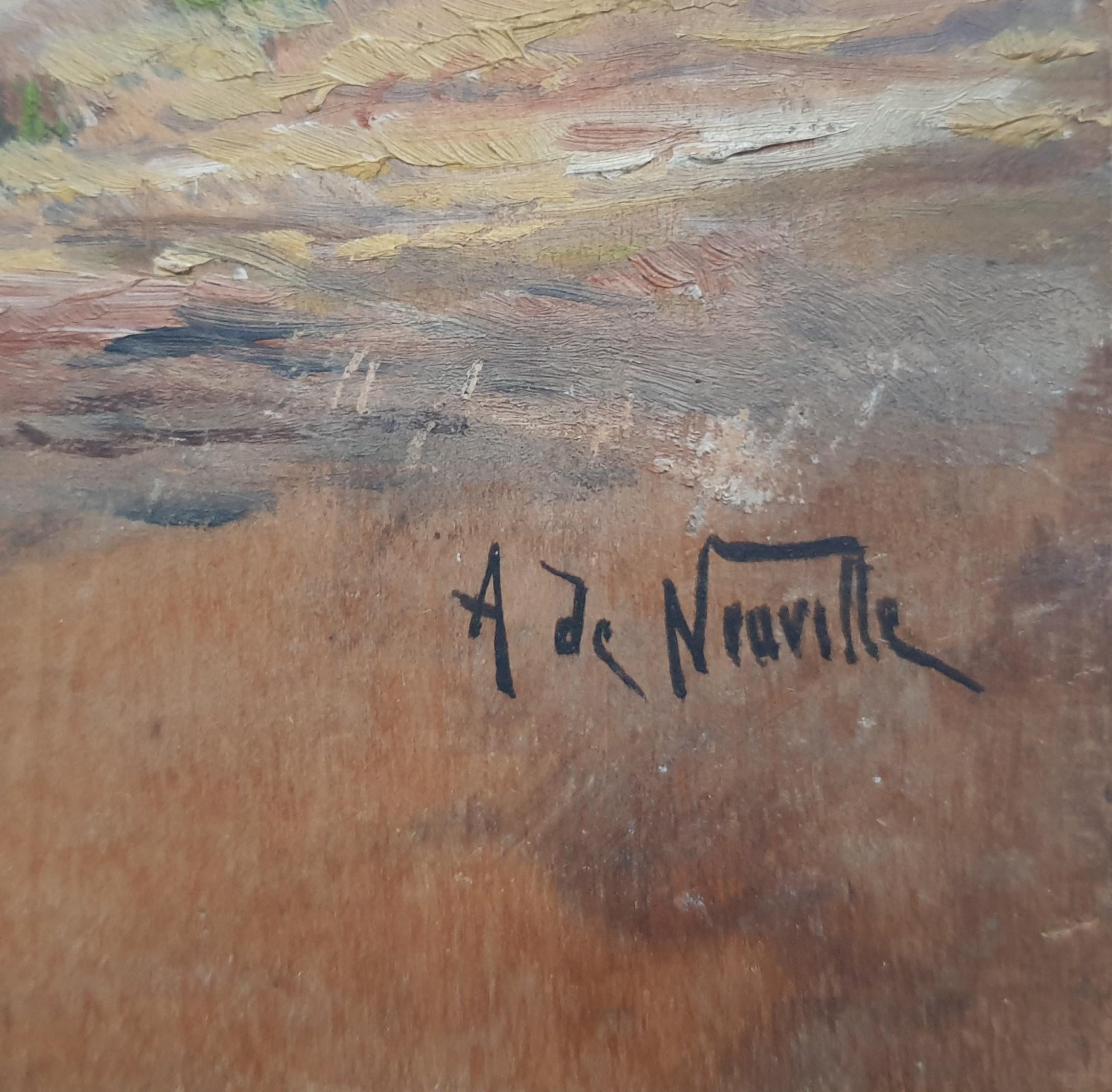 Alphonse de Neuville
Saint-Omer, 1835 - Parigi, 1885
Olio su pannello di legno
14.5 x 24 cm
Firmato in basso a destra

Alphonse De Neuville dipinse i soldati francesi durante la guerra del 1870. Per il suo lavoro, ha dipinto un certo numero di