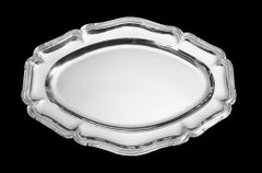 Alphonse Debain - 10pc Antique French 950 Sterling Silver Serving Platter Set.