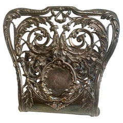 Alphonse Debain French Silver Plate Rococo Reticulated Asparagus Zange