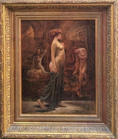 Orientalist Painting Algerian Harem Academic Painter 19th