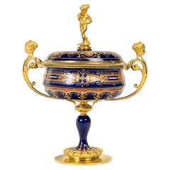 Alphonse Giroux Porcelain Covered Bowl, 19th Century, Napoleon III Period.