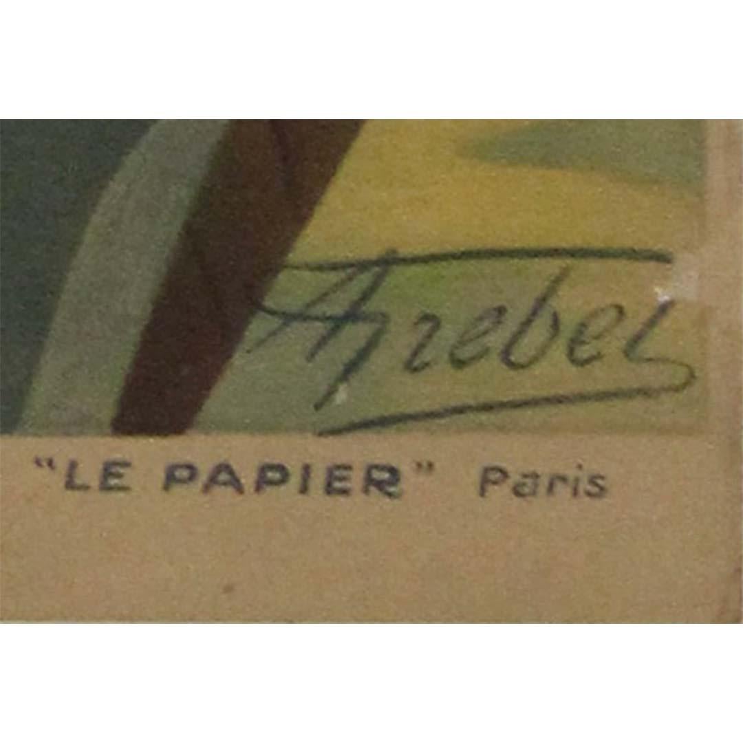 Original 1917 lithographic poster by Alphonse Grebel - Foire de Paris For Sale 1