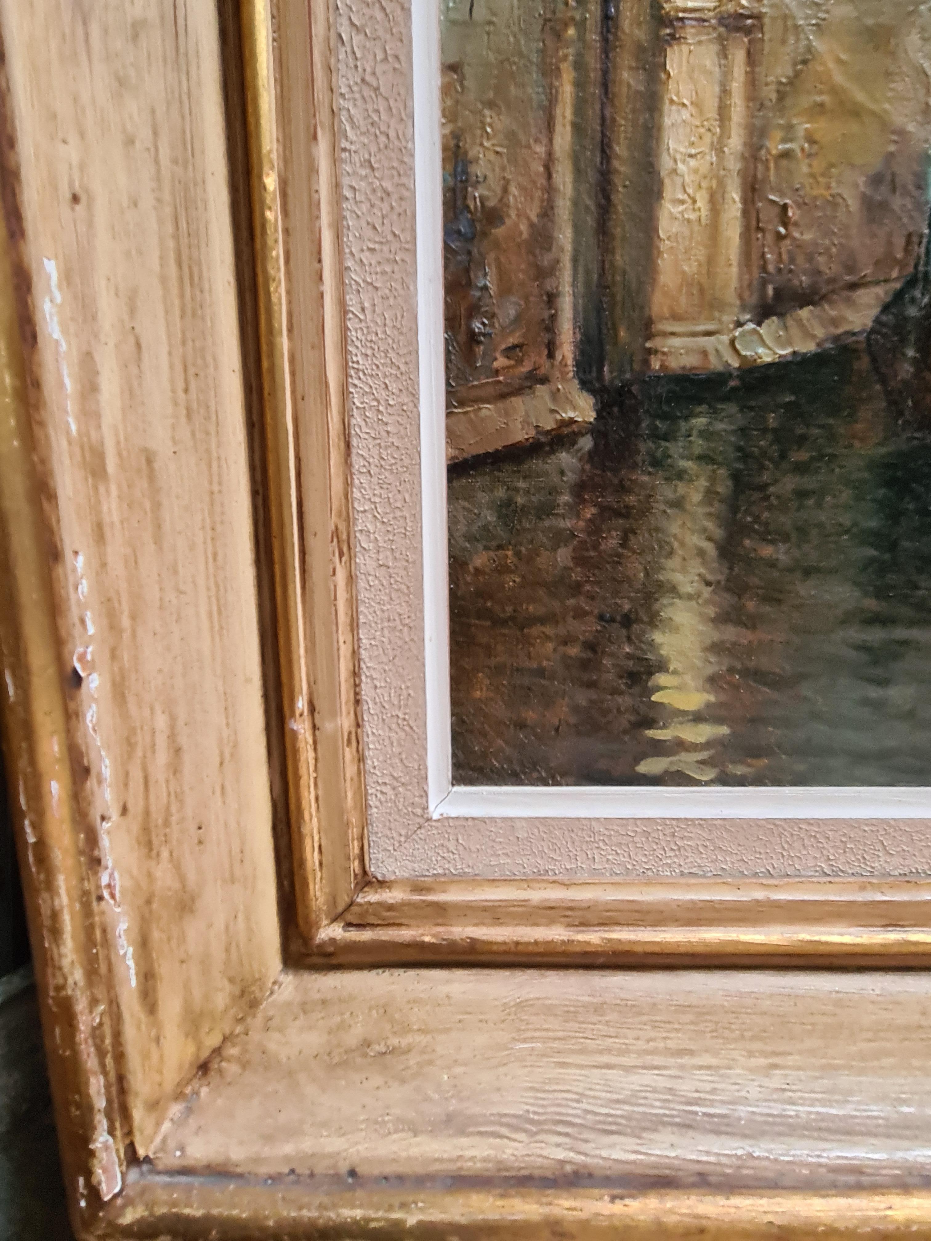 Vista impresionista, Canal cerca de San Barnaba, Venecia. Óleo sobre lienzo. 8