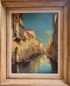 Impressionist View, Canal Near San Barnaba, Venice. Oil on Canvas.