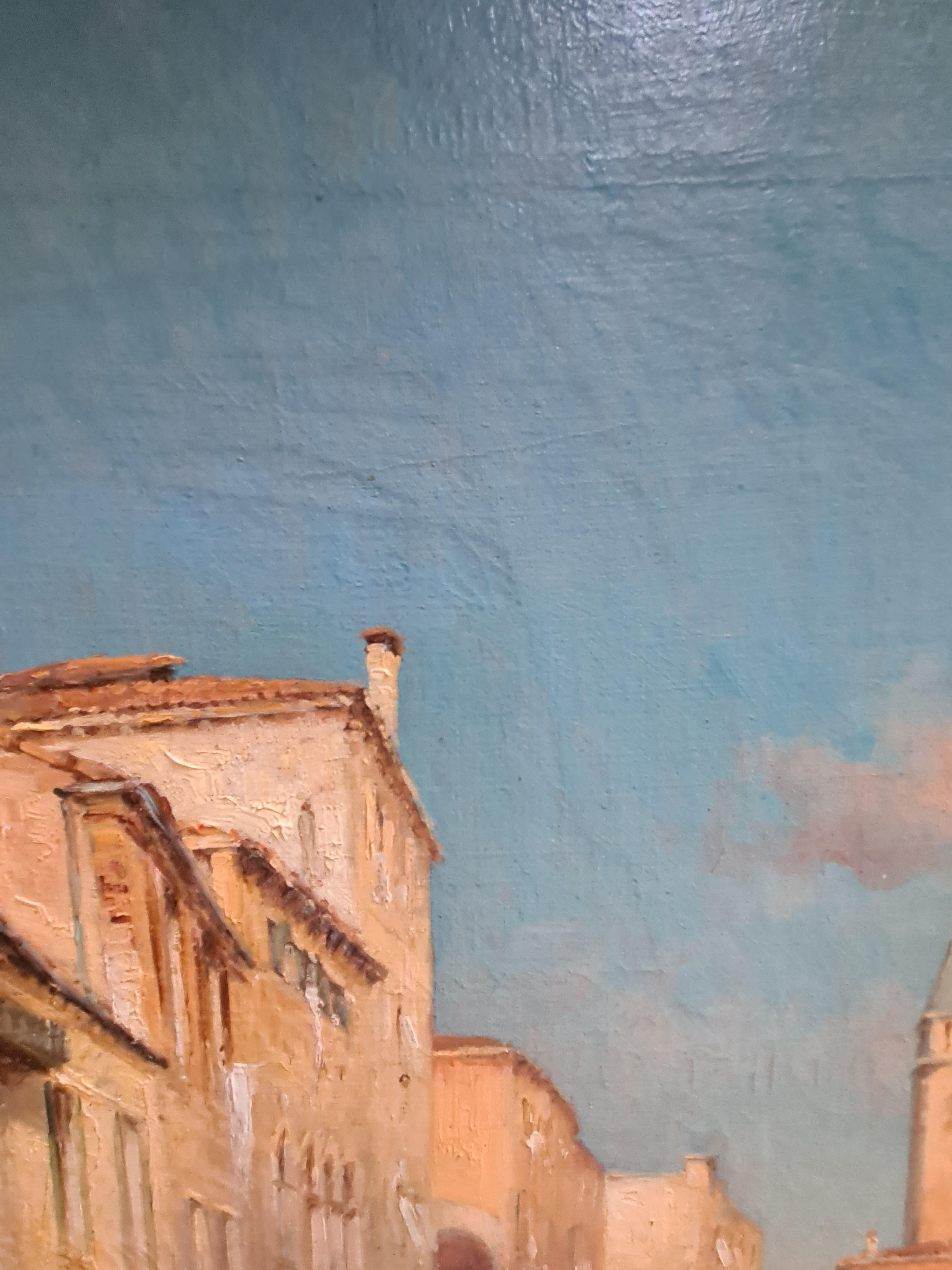 Vista impresionista, Canal cerca de San Barnaba, Venecia. Óleo sobre lienzo. 5