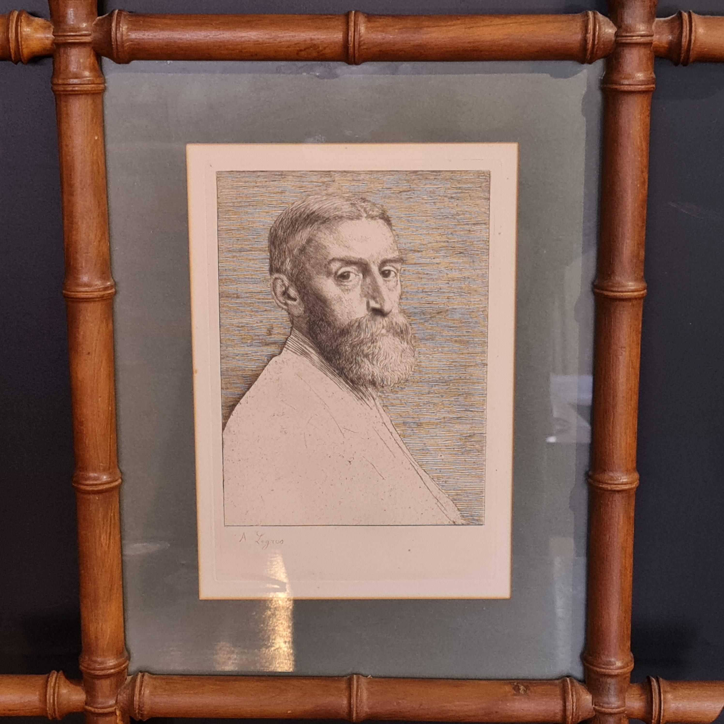 Alphonse Legros Radierung „Porträt von Sir Edward John Poynter“ (Spätviktorianisch) im Angebot