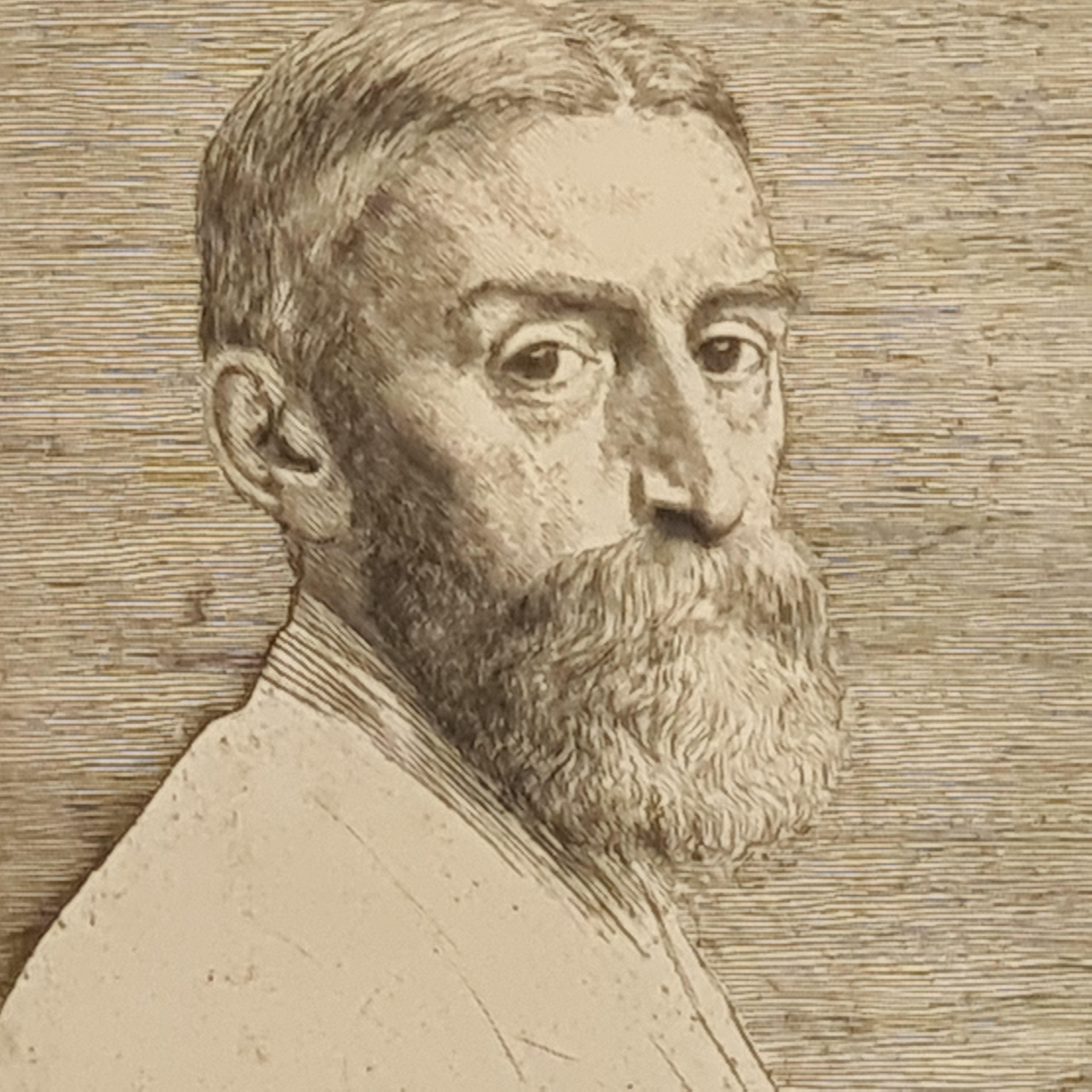 Alphonse Legros Radierung „Porträt von Sir Edward John Poynter“ im Zustand „Gut“ im Angebot in Tunbridge Wells, GB