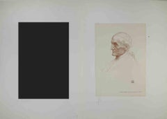 Cardinal Manning - Lithograph by Alphonse Legros - Late 19th Century