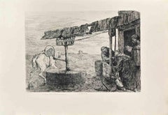 La Manege - Etching by Alphonse Legros - 1860s