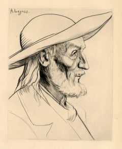 Antique "Paysan Breton" original etching
