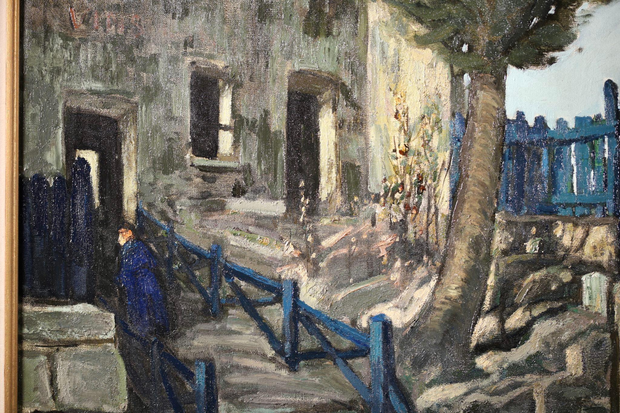 Montmartre - Modernist Oil, Figures in Street Landscape by Alphonse Leon Quizet 2