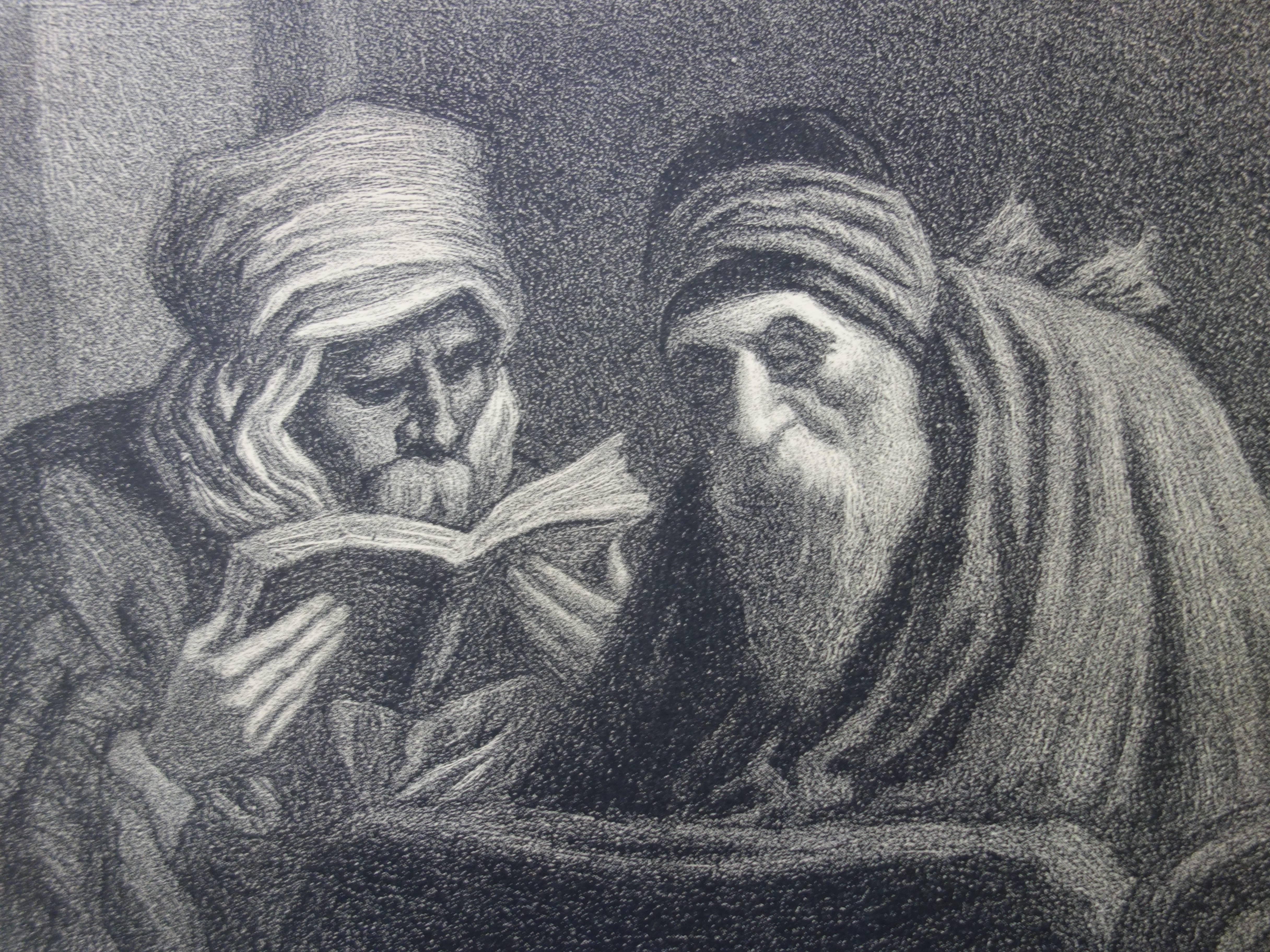 Alphonse LEVY (1843 - 1918)
Rabbi Elisha the blind

Original litograph
Platesigned
1897/98
Printed on paper Vélin 
Size 40 x 31 cm (c. 16 x 12