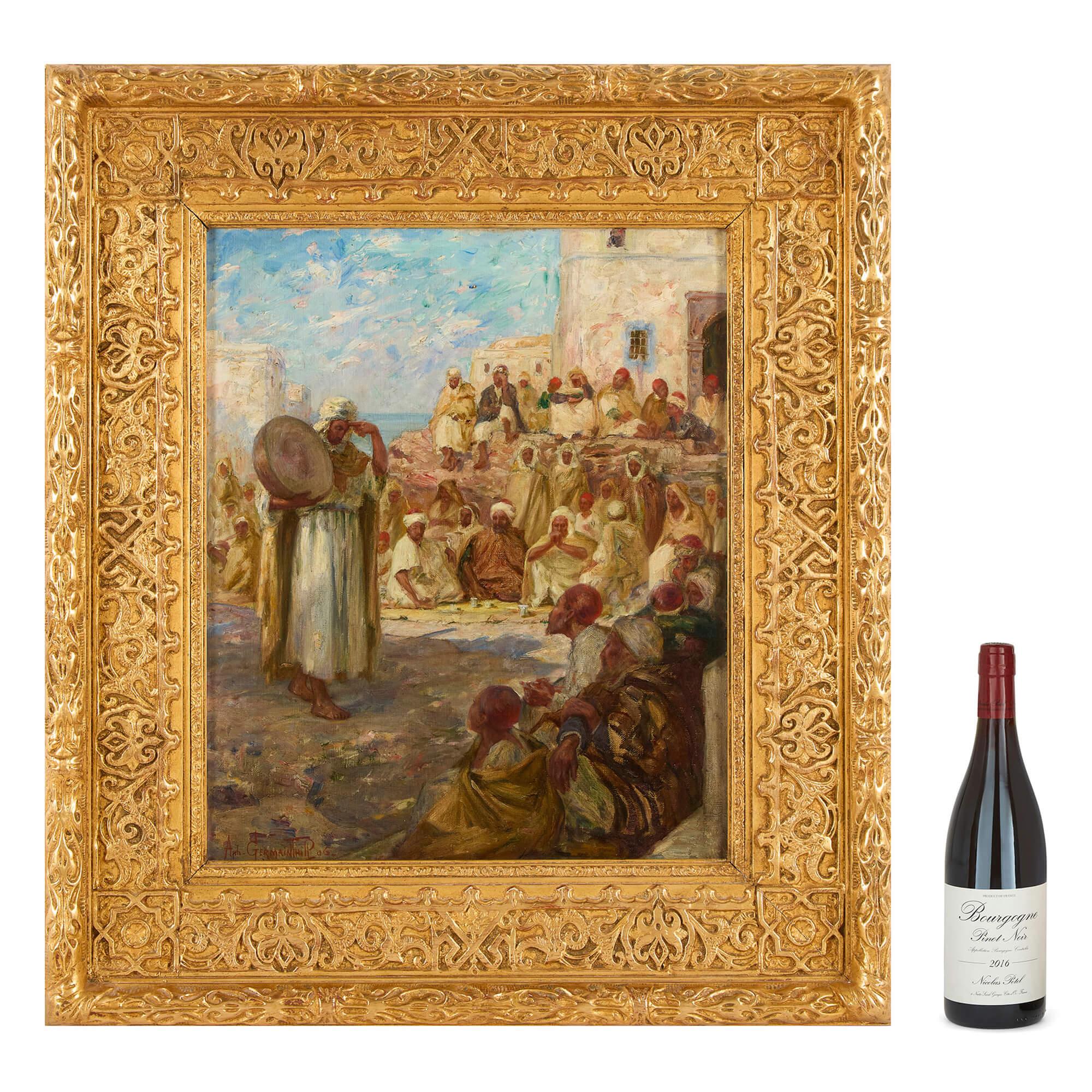 Antiguo óleo orientalista francés Alphonse Léon Germain-Thill en venta 7