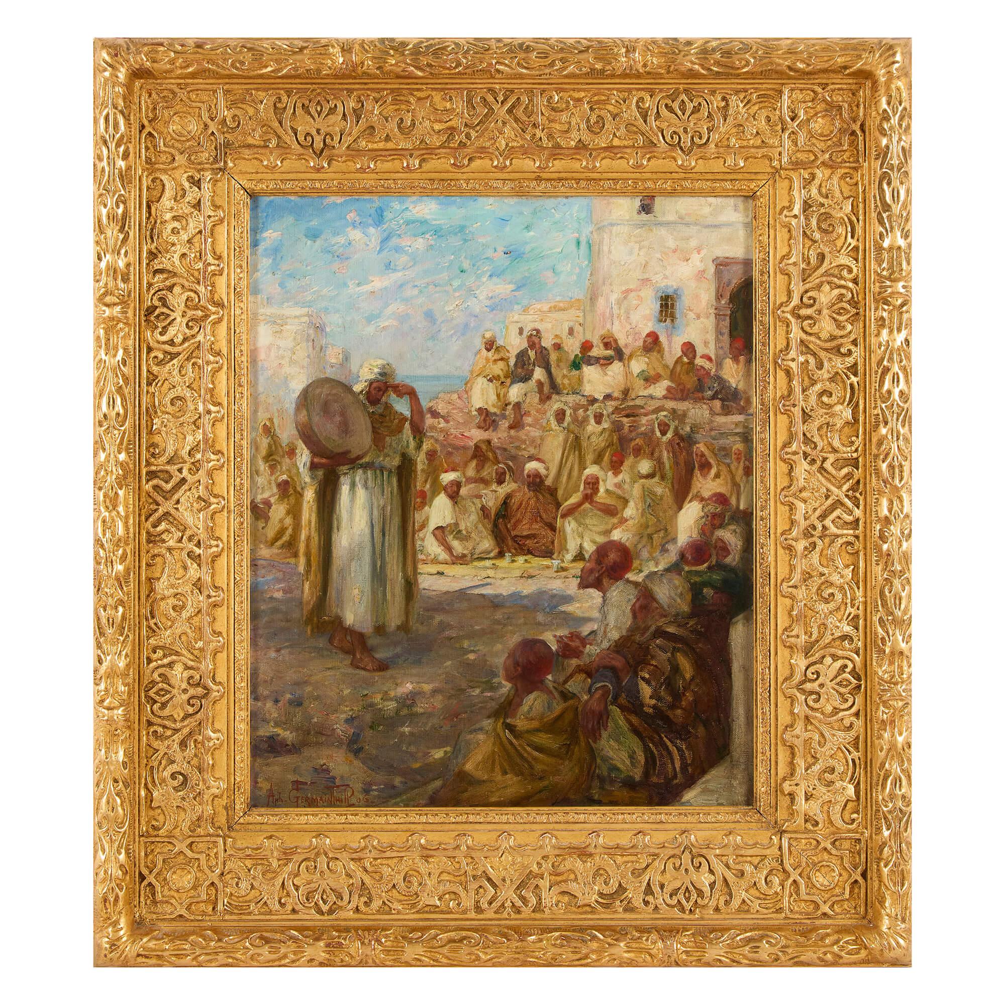 Antique French Orientalist Oil Painting Alphonse Léon Germain-Thill