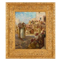 Antique French Orientalist Oil Painting Alphonse Léon Germain-Thill