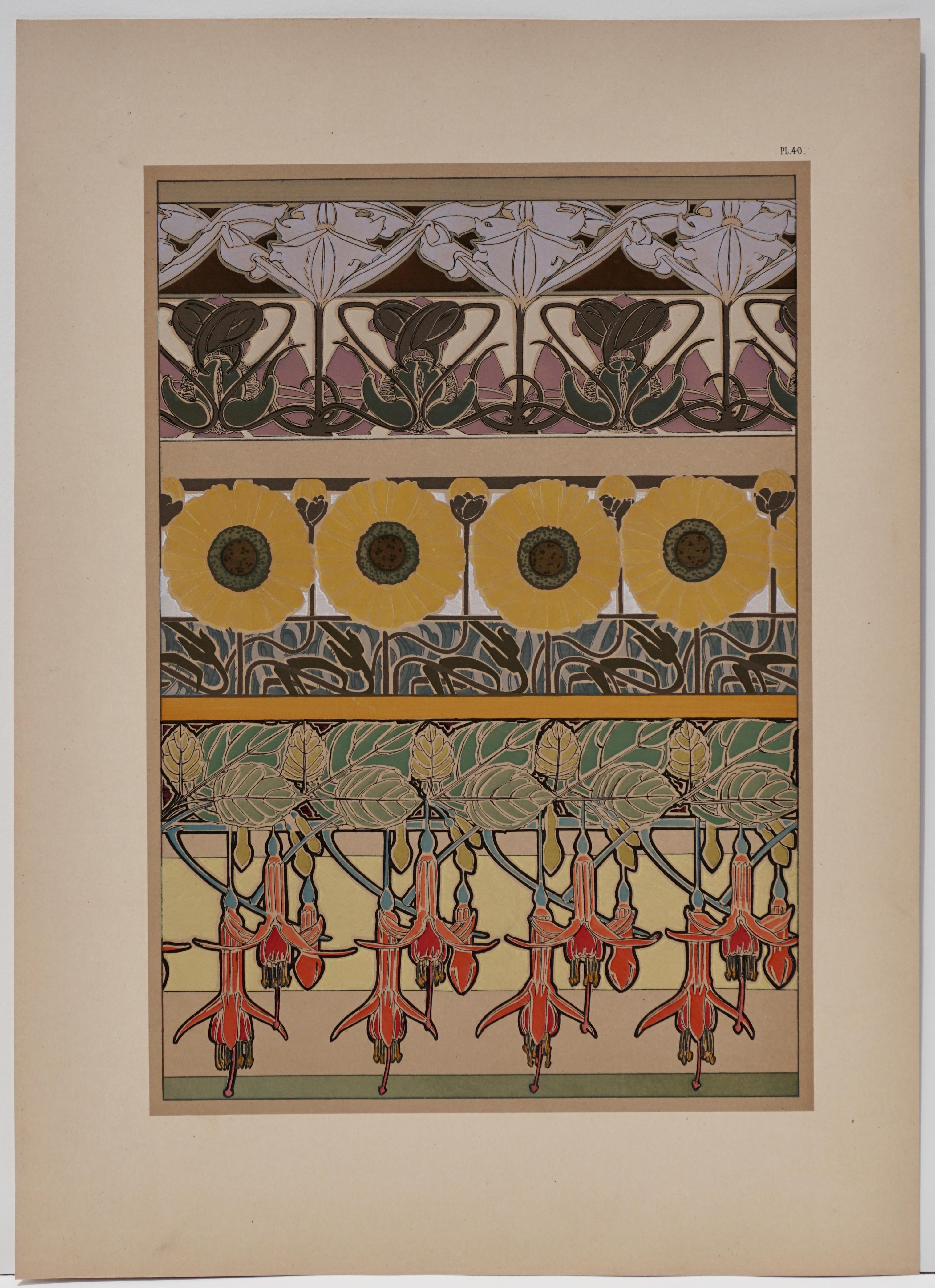 Alphonse Mucha 1902 Lithograph “Les Documents Decoratifs” PL 40 In Excellent Condition In Dallas, TX