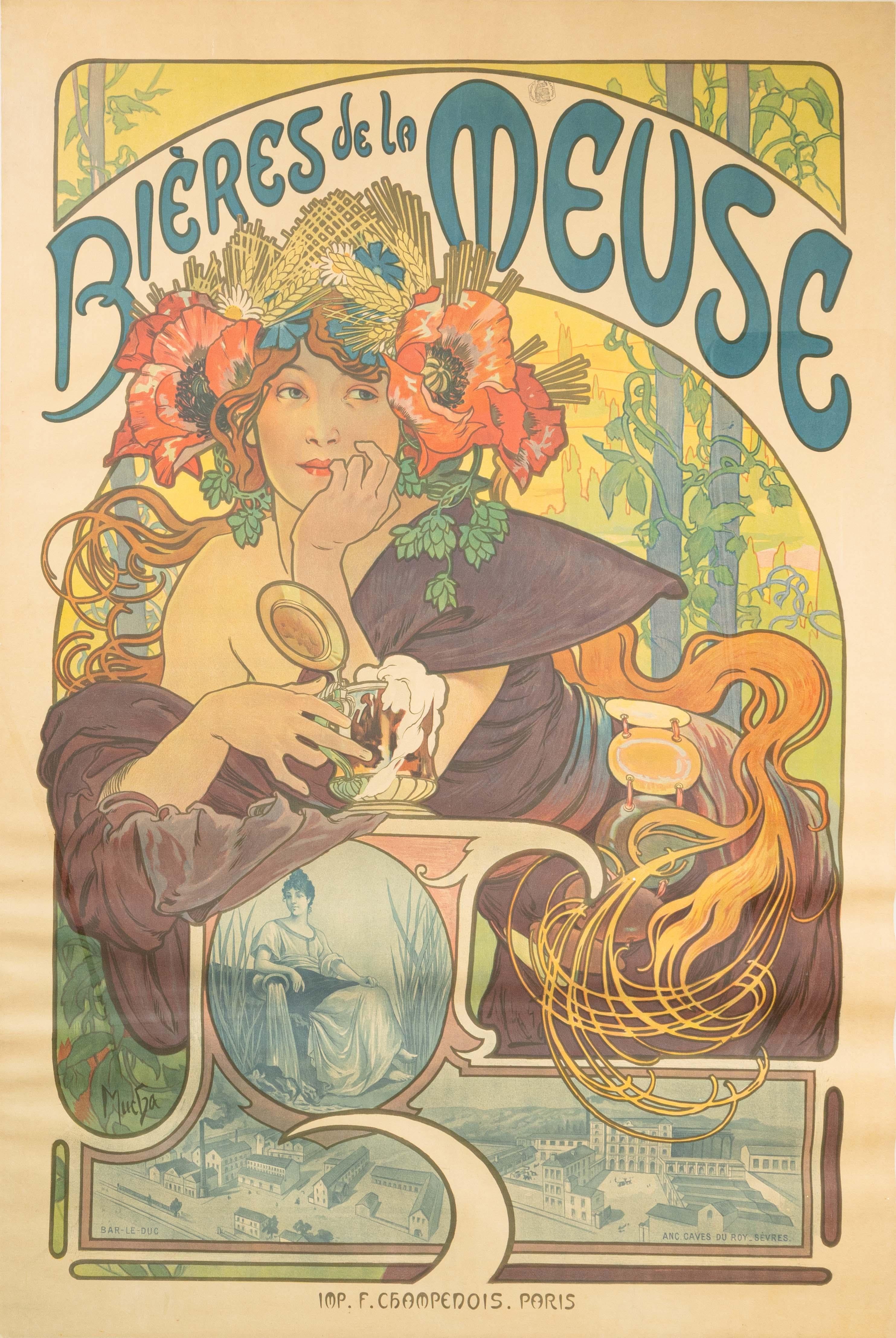 Lithographie originale en couleur intitulée 