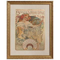 Affiche d'Alphonse Mucha Biscuits Lefeure Utile:: 1897