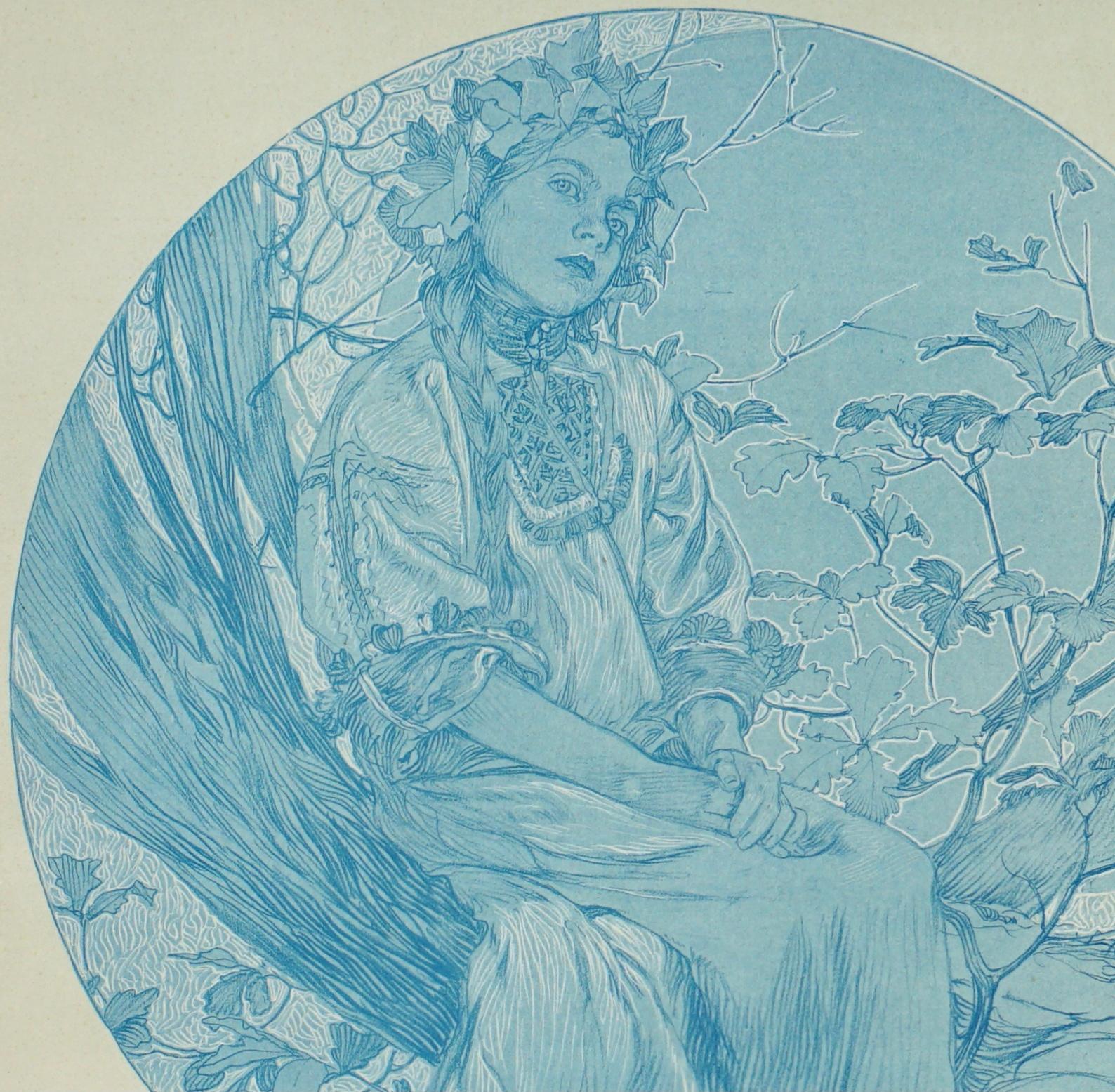 French Alphonse Mucha Figures Decoratives Plate 3