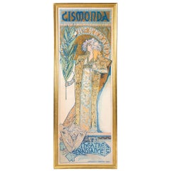 Lithographie "Gismonda" d'Alphonse Mucha