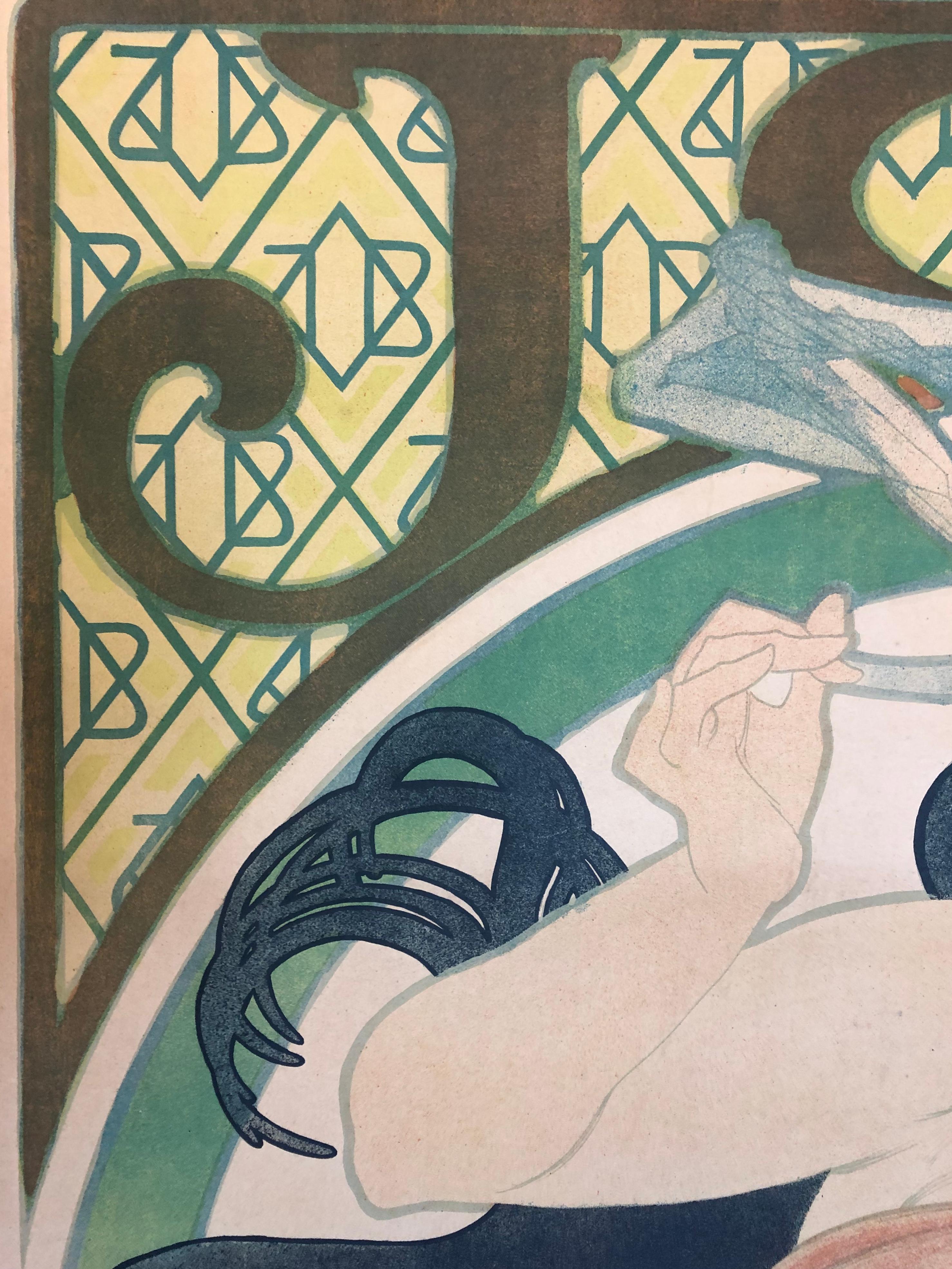 Art nouveau Affiche d'origine d'Alphonse Mucha JOB, 1898