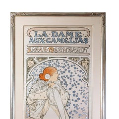 Alphonse Mucha "La Dame aux Camelias" Lithograph