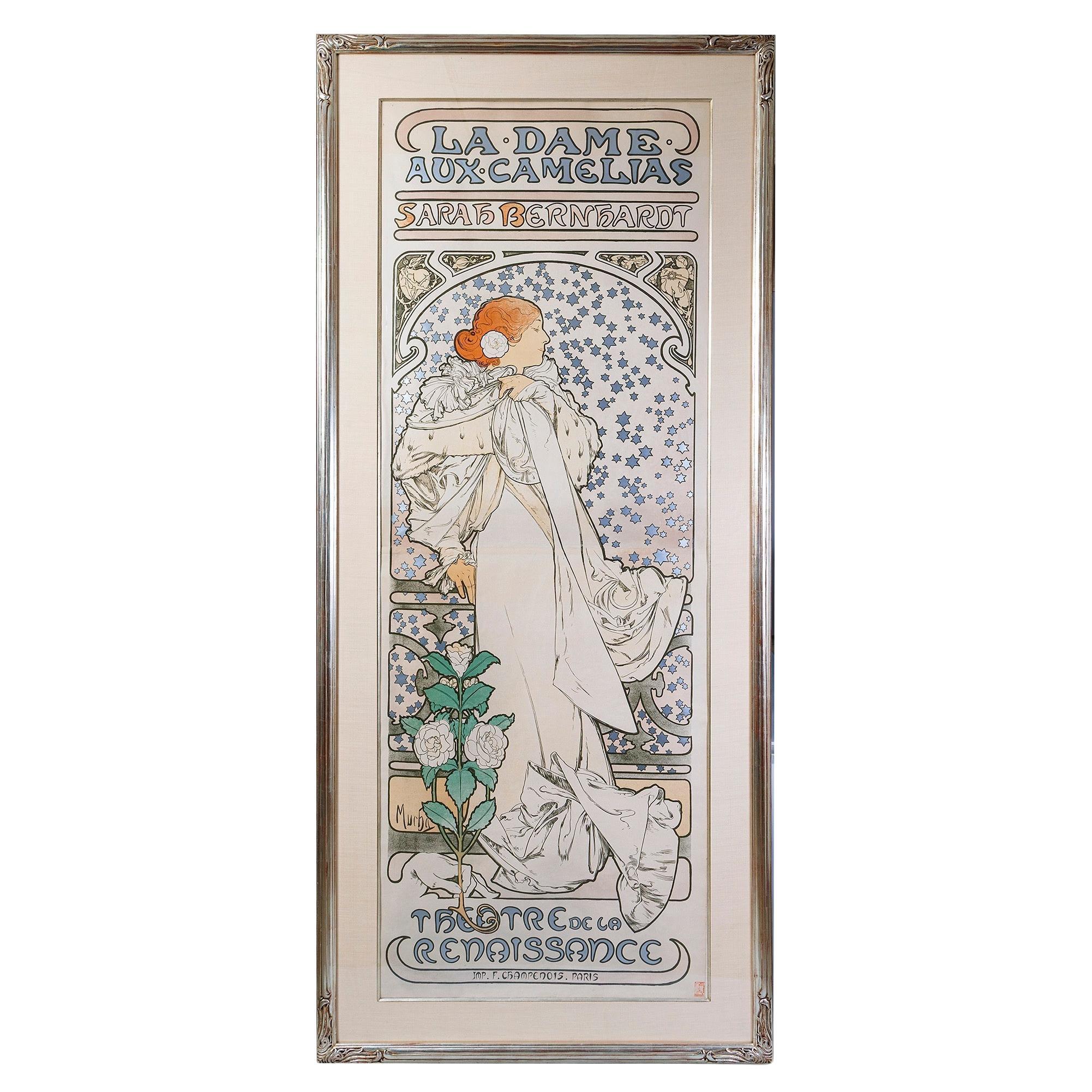 Alphonse Mucha "La Dame aux Camelias" Lithograph